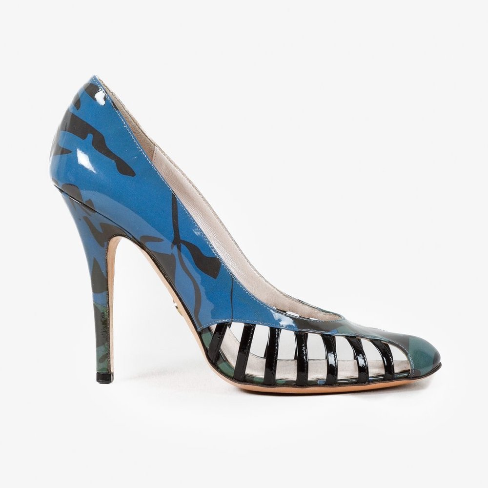 Emilio Pucci Abstract Caged Pumps